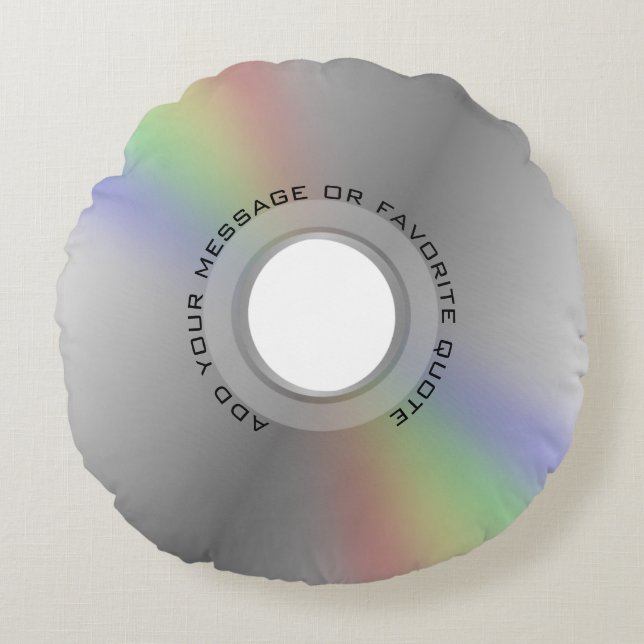 Rund fyllning av anpassningsbar-DVD/CD Rund Kudde (Framsidan)