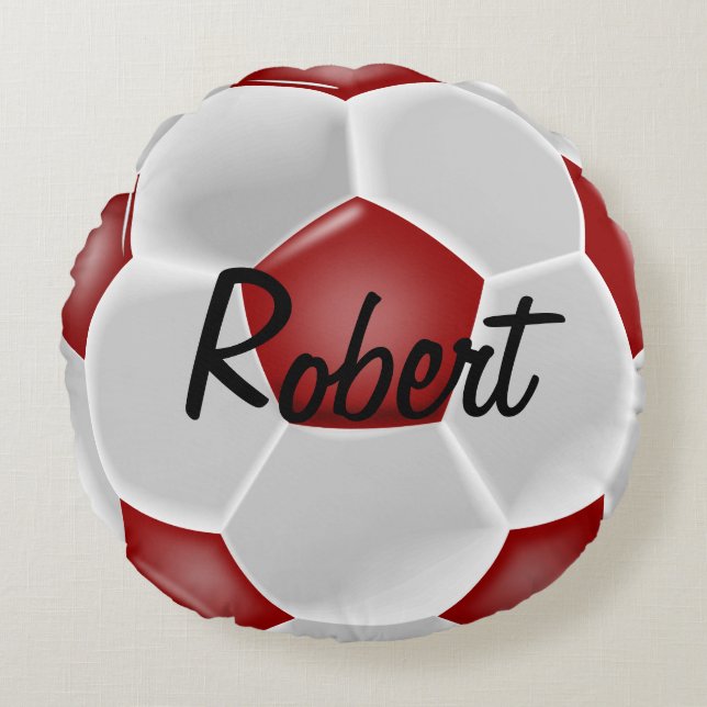 Rund fyllning av anpassningsbar Red Ocer Ball Roun Rund Kudde (Framsidan)