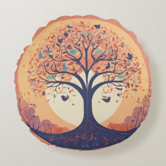 Rund fyllning av båda sidorna, olika utskrift kudde