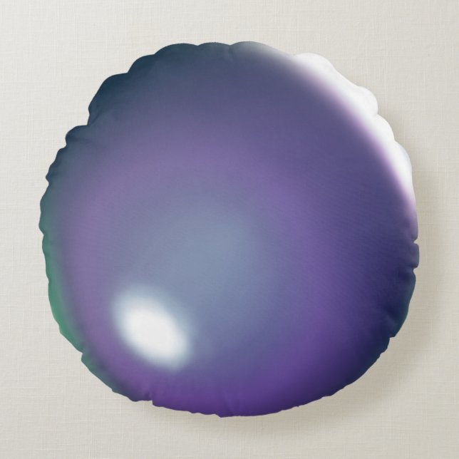 Rund fyllning av Lila Bubble Balloon Kudde (Framsidan)