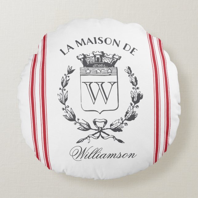 Rund fyllning av Red Grain Sack-Anpassningsbarna,  Kudde (Framsidan)