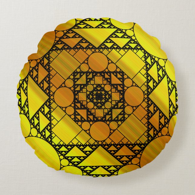 Rund fyllning av rektal geometri kudde (Framsidan)