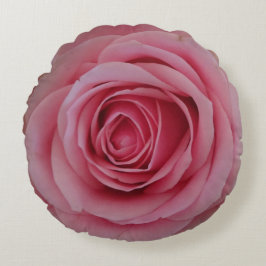 Rund fyllning av rosa ros rund kudde