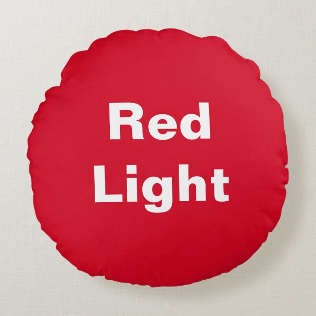 Rund fyllning av rött Ljust grönt ljus i spel för  Rund Kudde (Framsidan)