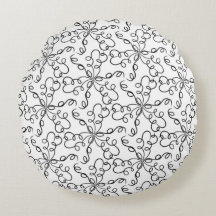 Rund fyllning av svart och vitt snurra