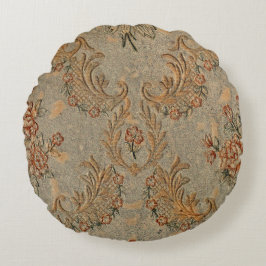 Rund fyllning av vintagens Blommigt - Elegantens k Kudde