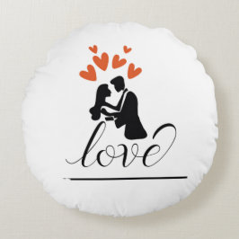 Rund fyllning - Bröllop-årsdagen Kudde