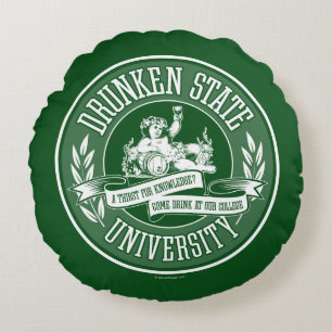 Rund fyllning för Drunken State Universiteten Kudde