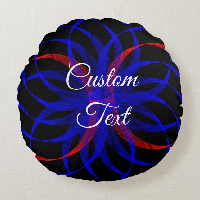 Rund fyllning för dubbla blåbärsbärsdekorfärg rund kudde (Framsidan)