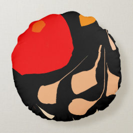 Rund fyllning för illustration av blommigt kärlek kudde