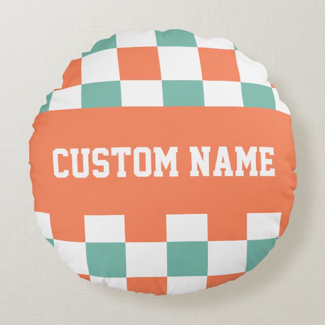 Rund fyllning för kontrollpanel Mönster Rund Kudde (Framsidan)