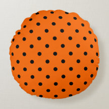 Rund fyllning för orange/svart Polka dots