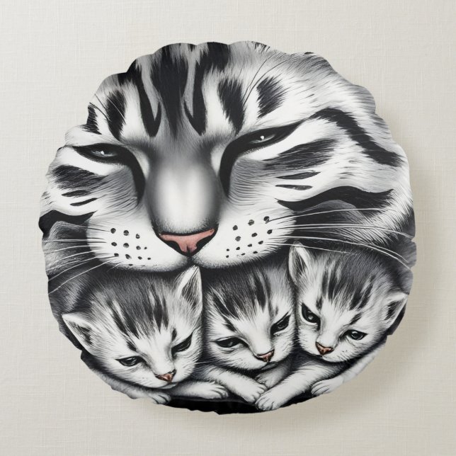 Rund fyllning kudde (Framsidan)