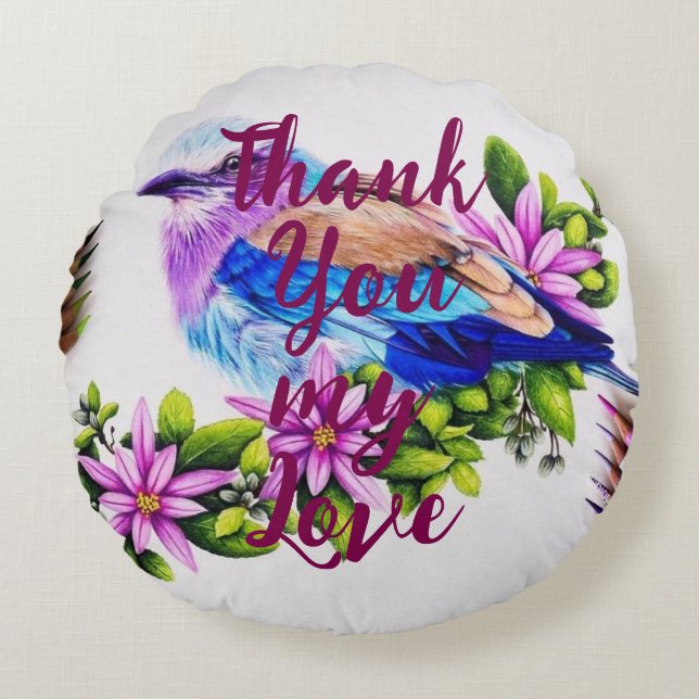 Rund fyllning kudde (Framsidan)