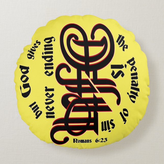 Rund fyllning kudde (Framsidan)