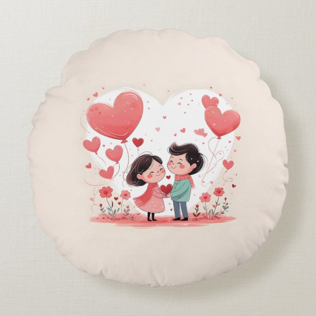 Rund fyllning kudde (Framsidan)