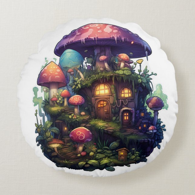 Rund fyllning kudde (Framsidan)