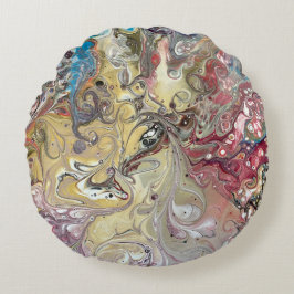 Rund fyllning med 2 bilder rund kudde