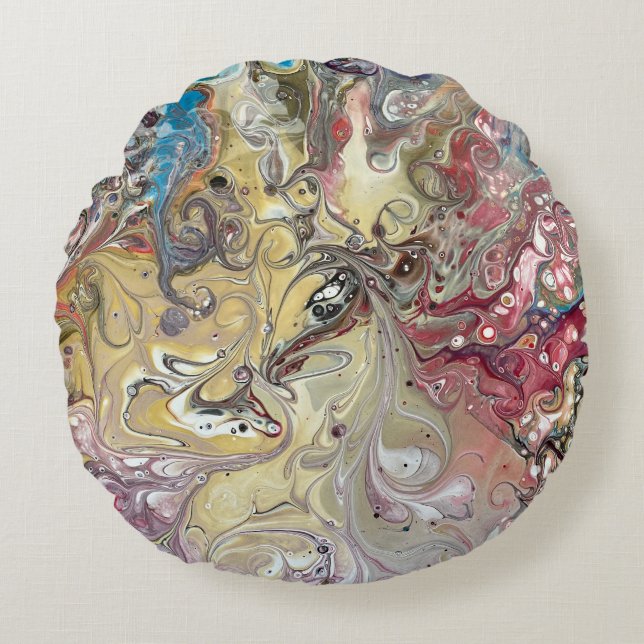 Rund fyllning med 2 bilder rund kudde (Framsidan)