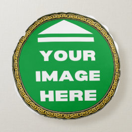 Rund fyllning - Personlig - Lägg till bild / text Kudde