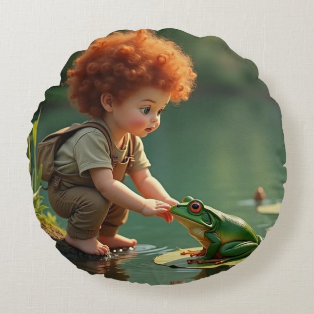 Rund fyllning rund kudde (Framsidan)