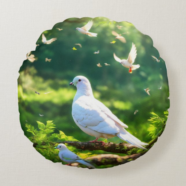 Rund fyllning rund kudde (Framsidan)