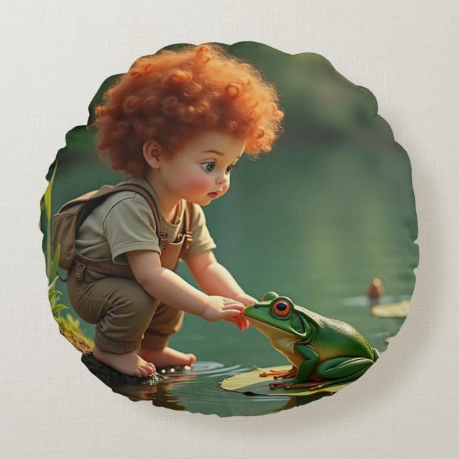 Rund fyllning rund kudde (Framsidan)