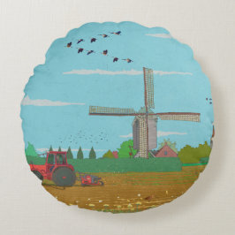 Rund fyllning rund kudde