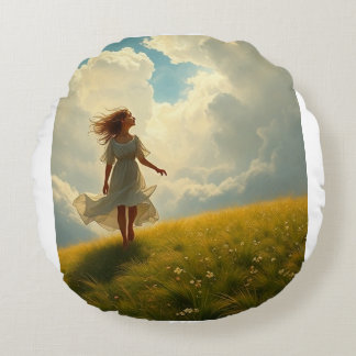 Rund fyllning rund kudde