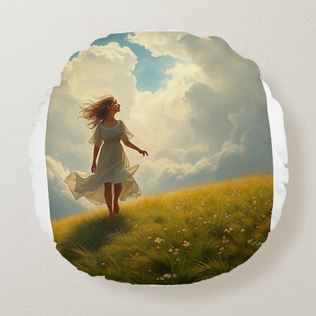 Rund fyllning rund kudde (Framsidan)