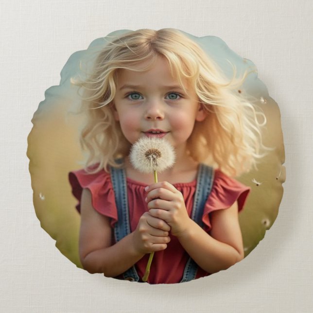 Rund fyllning rund kudde (Framsidan)