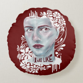 Rund fyllningsröd... rund kudde