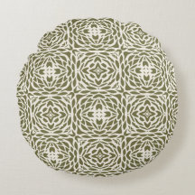 Rund geometrisk olivblommig 