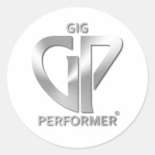 Rund GP-märkning med Silver Logotyp Runt Klistermärke