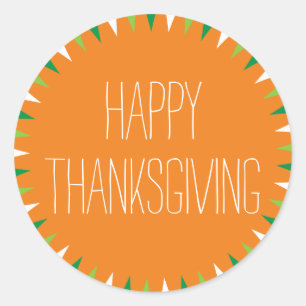 Rund Happy thanksgiving Runt Klistermärke