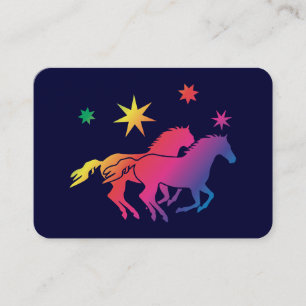 Rund hästaffärskort för equestrian-proffs visitkort