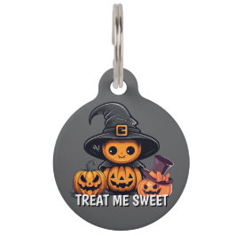 Rund husdjursmärke : HALLOWEEN -present Djurbricka