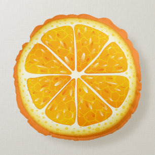 Rund kastkudde-Orange Kudde