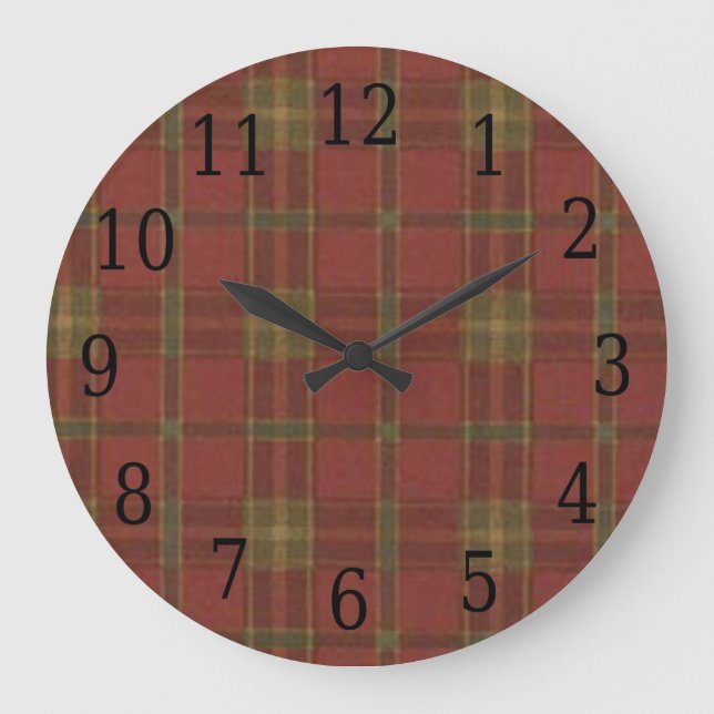 Rund klick med rött papper stor klocka (Framsida)