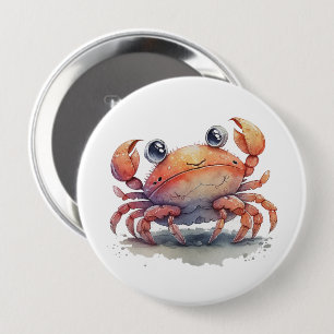 Rund knapp för Cute Crab