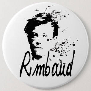 Rund knapp för RIMBAUD porträtt