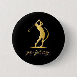 Rund knapp med golfdesign