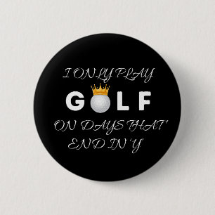Rund knapp med golfdesign