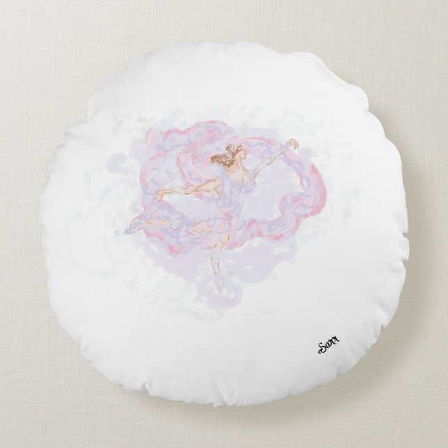 Rund kudd : Dansar i vindarna Kudde (Framsidan)