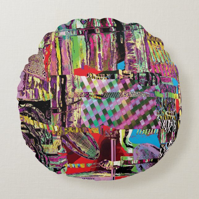Rund kudd – Urban Fractals Kudde (Framsidan)