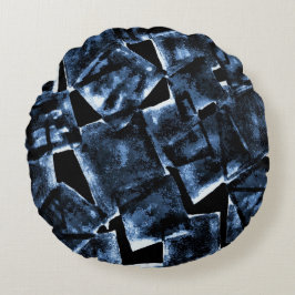 Rund kudde med geometrisk design 