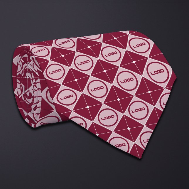 Rund Logotyp Diamond Mönster Necktie Slips (Skapare uppladdad)