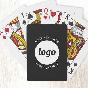 Rund Logotyp med textbefordringsföretag svart Casinokort