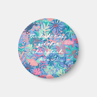 Rund magnet i stilren grafik