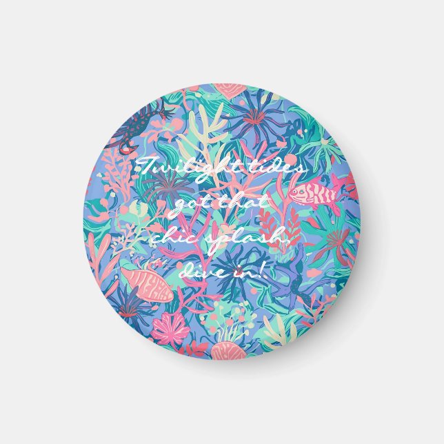 Rund magnet i stilren grafik (Framsidan)